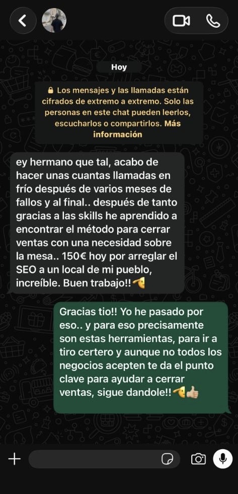 Testimonio real de un cliente (anonimizado) sobre los agentes web.