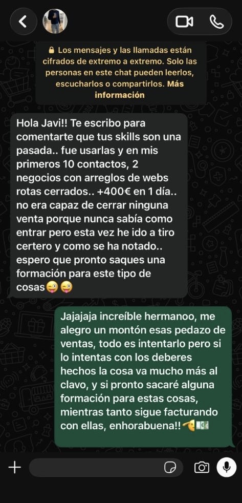 Testimonio real de un cliente (anonimizado) sobre los agentes web.